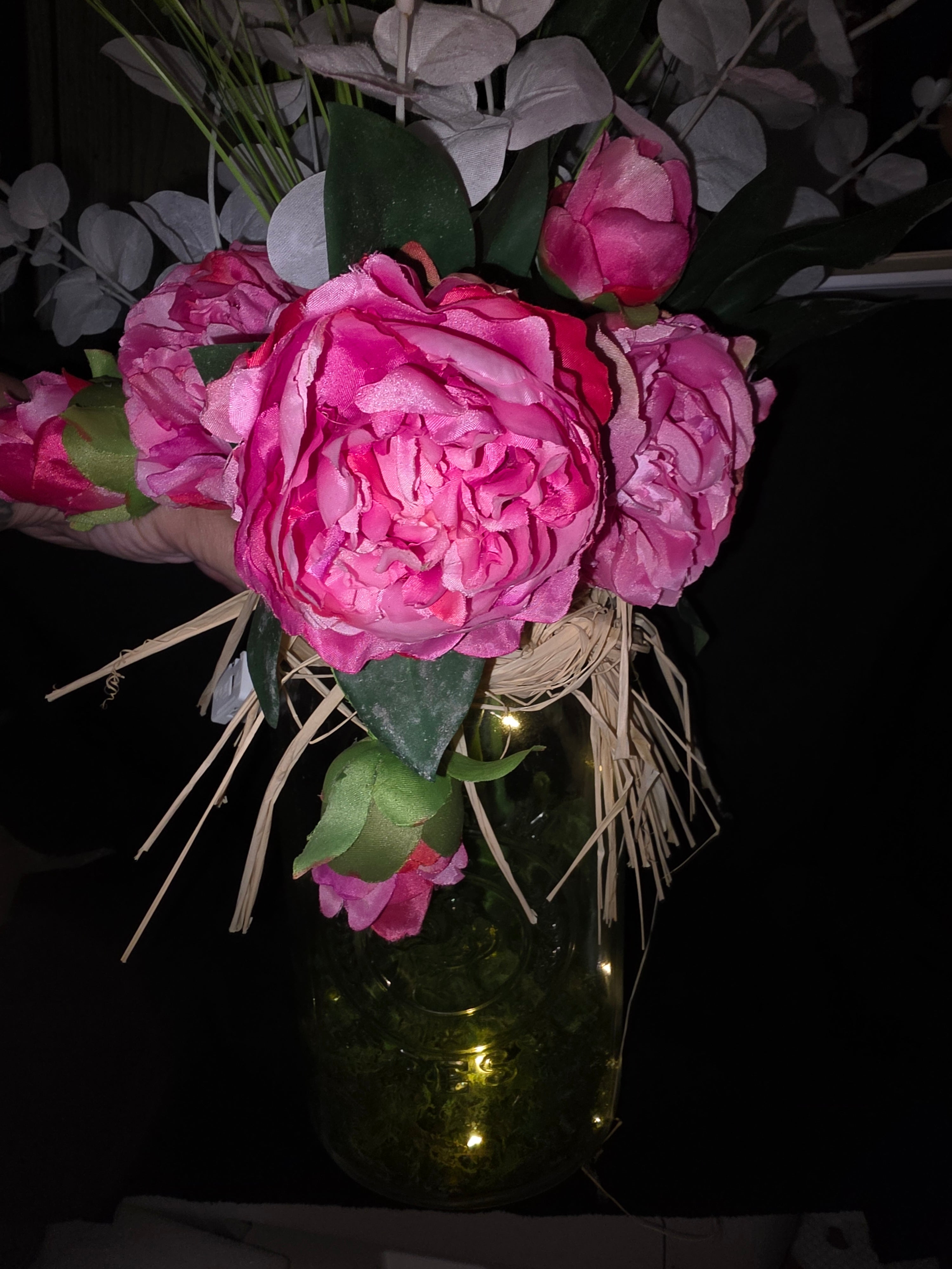Fairy lit floral arrangement