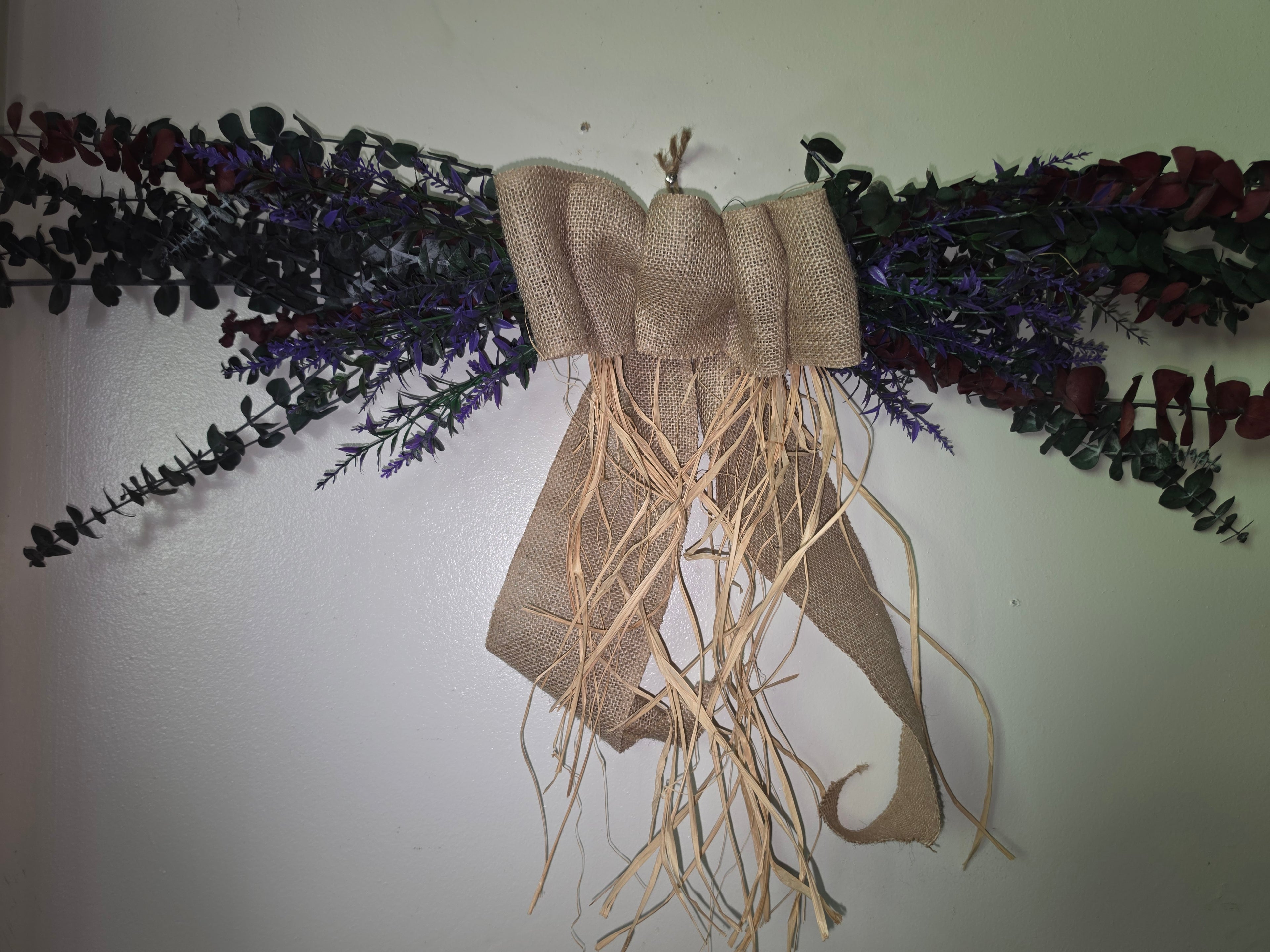 Eucalyptus and lavender floral swag